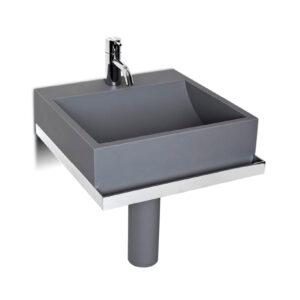 Quarenta Lavatório (40x12x40cm) Resina/Metal