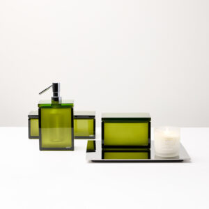 H Porta Sabão Líquido 01-KIT (S.Líq/Esc/Alg/Cot/Band) Resina/Metal