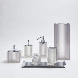 Gloss Porta Sabão Líquido - KIT (S.Líq/Esc/Alg/Cot) Resina/Metal