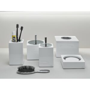 Gloss Saboneteira Móvel - KIT (Sab/Esc/Alg/Cot) Resina/Metal