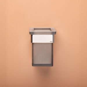 SS Slim Porta Escovas (10 x 13,5 x 10,5 cm) Resina/Inox