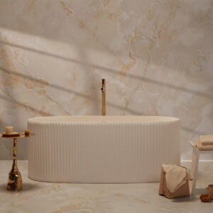 Banheira Joy  (162X73X62cm) Solid Surface Branco Fosco