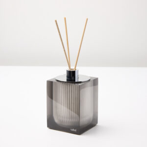 Lux Tampa Inox, Porta Difusor de Varetas (8,5x12,5x8,5cm) Resina/Inox Polido