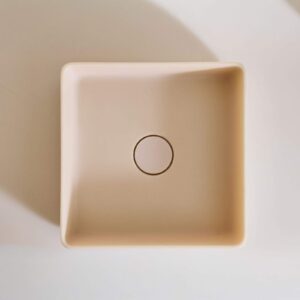 Borda Fina Cuba Quadrada c/ Bandeja Interna (40x12,5x40cm) Resina