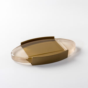 Bespoke Organic, Bandeja p/Psl e Vaso de Flor (24x2,5x16cm) Resina/Metal